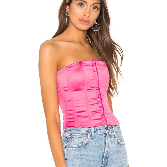 Danielle Guizo Pink Corset Top - Picture 2 of 3